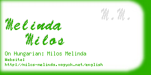 melinda milos business card